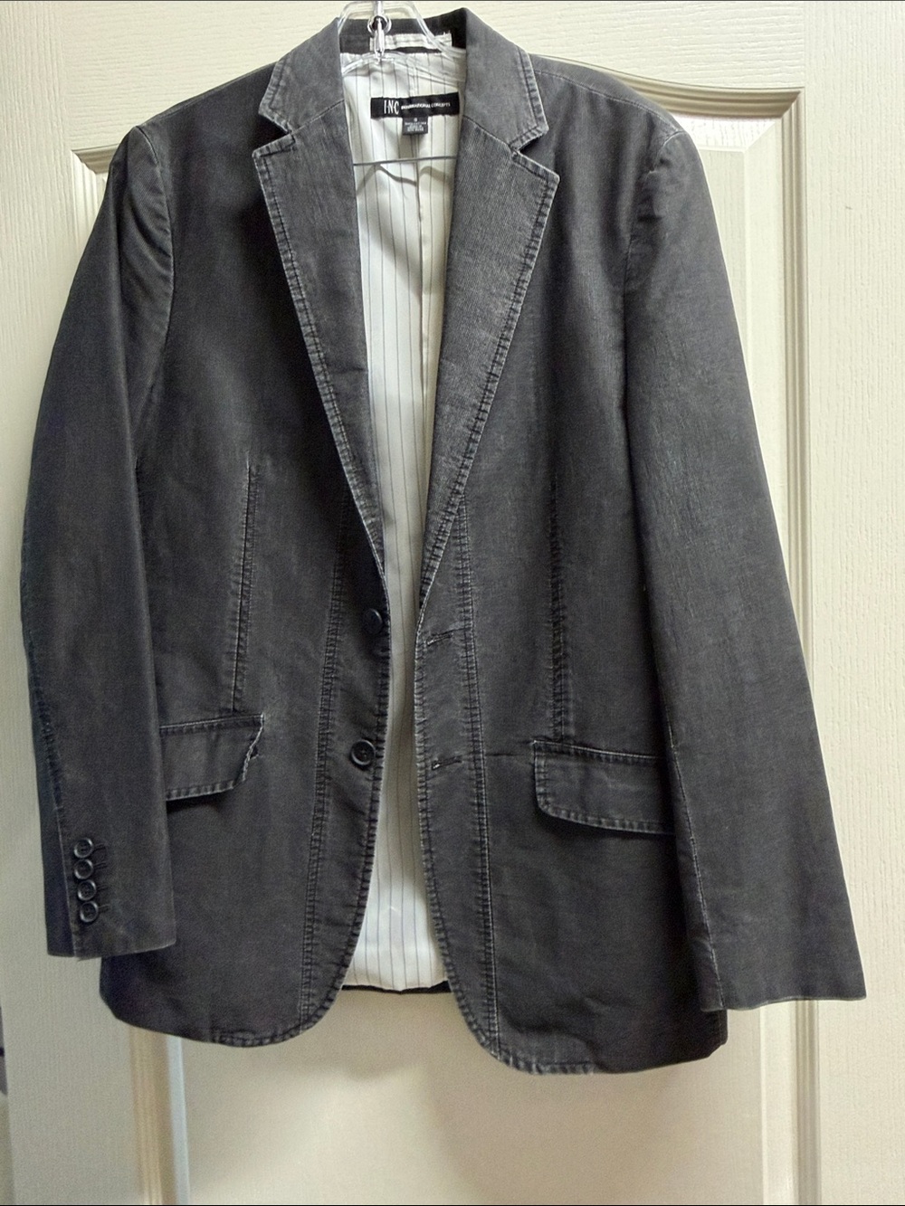 INC International Concepts Men's Charcoal Gray Lightweight Blazer